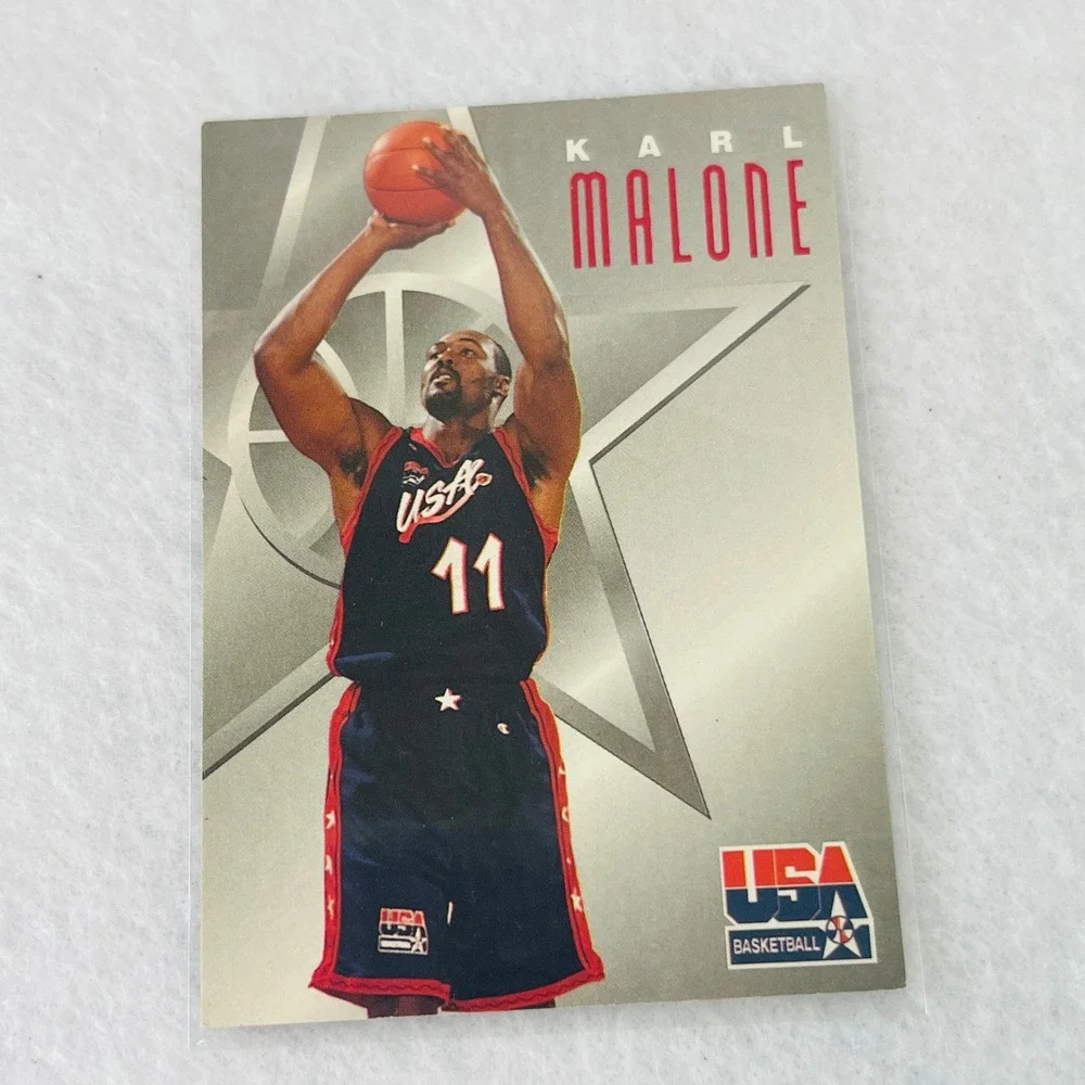 1996 SkyBox USA Basketball Karl Malone Card 4 Fleer Texaco Dream Team NBA